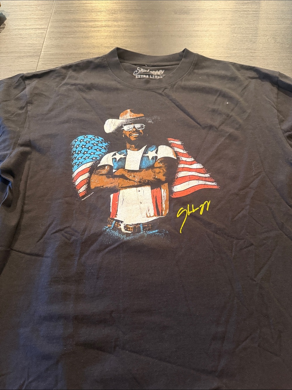 Shaboozey Graphic Tee with American Flag Cowboy Design 2025 tour size XL New